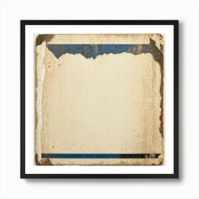 An Aged Advertising Card Resting On Rough Textured Cardboard Its Edges Worn And Slightly Torn Emb (6) Art Print