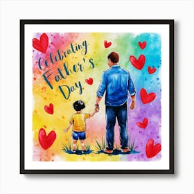 Feliz dia dos Pais typographic Happy fathers day for brazilian portuguese language greeting card postcard and congratulation fathers day dad,daddy,father,fathers day,dad,pai,family illustration wall art, clop art 11 Art Print