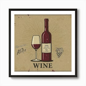 Vintage Wine Poster Art Print