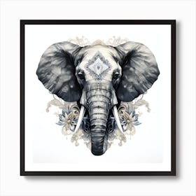 Elephant Series Artjuice By Csaba Fikker 006 Art Print