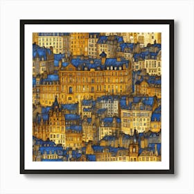 Edinburgh Cityscape Art Print