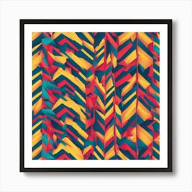 Abstract Chevron Pattern Art Print