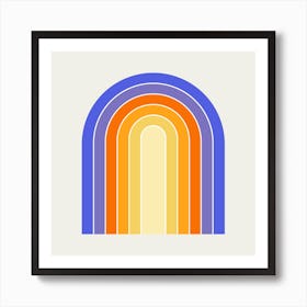 Retro Arches Rainbow Art Print