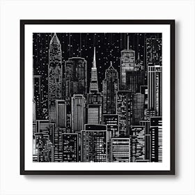 New York City Skyline 14 Art Print