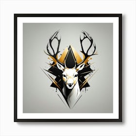 Deer Head Art Print