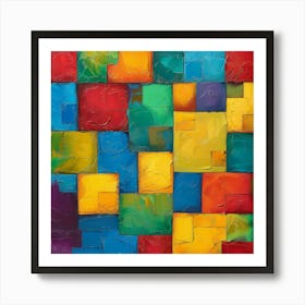 Abstract Squares 15 Art Print