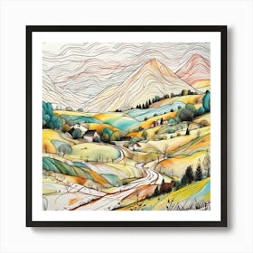 Landscape Painting 1 Art Print