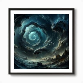 Dark Ocean Art Print