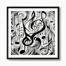 Black and White Abstract Art 217 Art Print