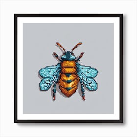 Bee Pixel Art 1 Art Print