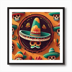 Mexican Skulls 14 Art Print