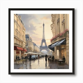 Paris At Dusk.4 2 Art Print