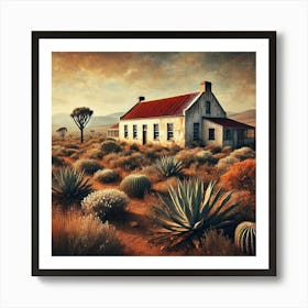 An Old Colonial Farmhouse In The Karoo, South Africa.AI Póster