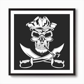 Pirate Skull Art Print