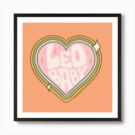 Leo Baby Art Print