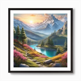 Mountain Landscape 54 Art Print