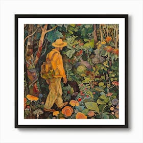 Man In The Forest 2 Art Print