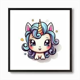 Cute Unicorn 410 Art Print