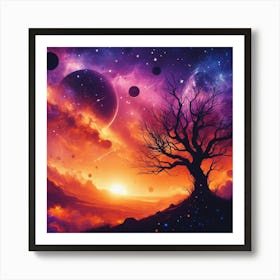 Tree In The Sky 36 Art Print