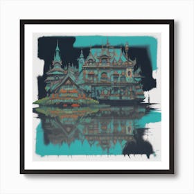 Castle In The Water Art Print