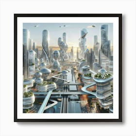 Futuristic Cityscape 15 Art Print