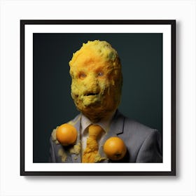 Man With A Moldy Lemon Face 3 Art Print