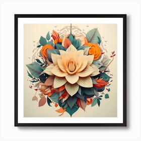 Floral Background Art Print