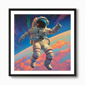 Astronaut In Space 7 Art Print