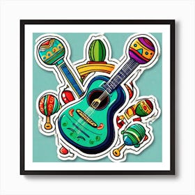 Mexican Guitar 13 Art Print