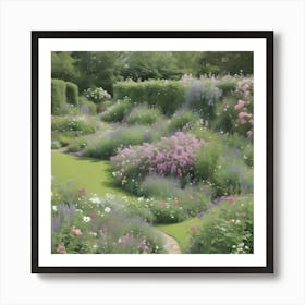 The beauty of the English Country Garden Art Print