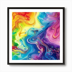 Rainbow Vortex (11) Art Print