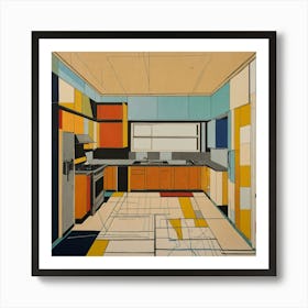 Kitchen By John Wilson Art Print