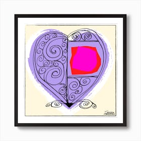 Hearts of Love The Color Purple caring by Jessica Stockwell Art Print