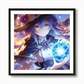 Anime Witch Art Print