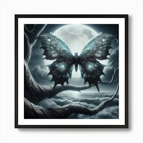 Butterfly In The Night Sky 5 Art Print