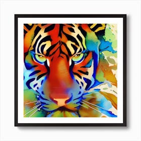 Watercolor Tiger Art Print