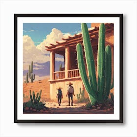 Cactus House Art Print