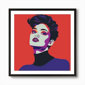 Pop Portrait Of A Woman Art Print