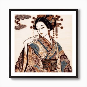 Geisha Art Print