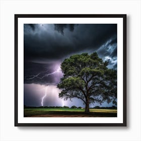 Lightning In The Sky Art Print