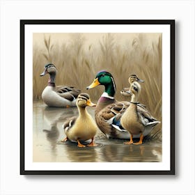 Mallard Ducks Art Print