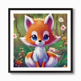 Cute Fox Art Print