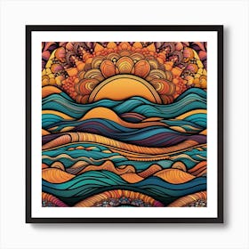 Abstract Seascape Art Print