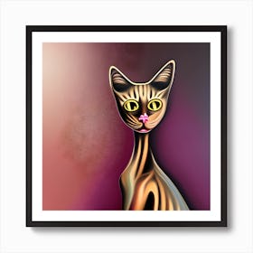 Golden Cat Art Print