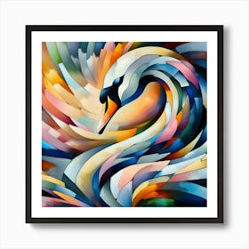 Abstract Swan 3 Art Print