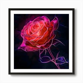 Rose Wallpaper Art Print