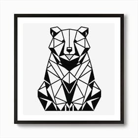 Geometric Bear 3 Art Print