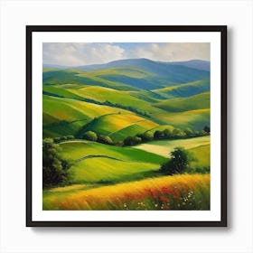 Green Hills 5 Art Print