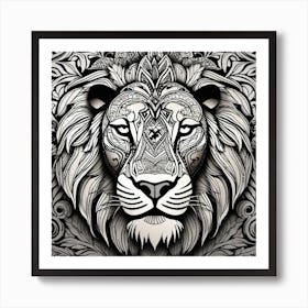 Lion Head 23 Art Print