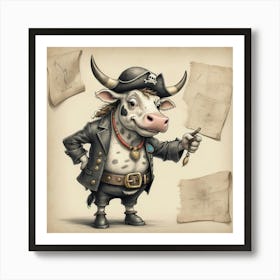 Pirate Cow 4 Art Print